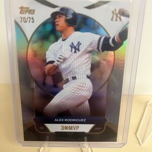2025 Topps 3xmvp Alex Rodriguez serial numbered and low print run of only 75